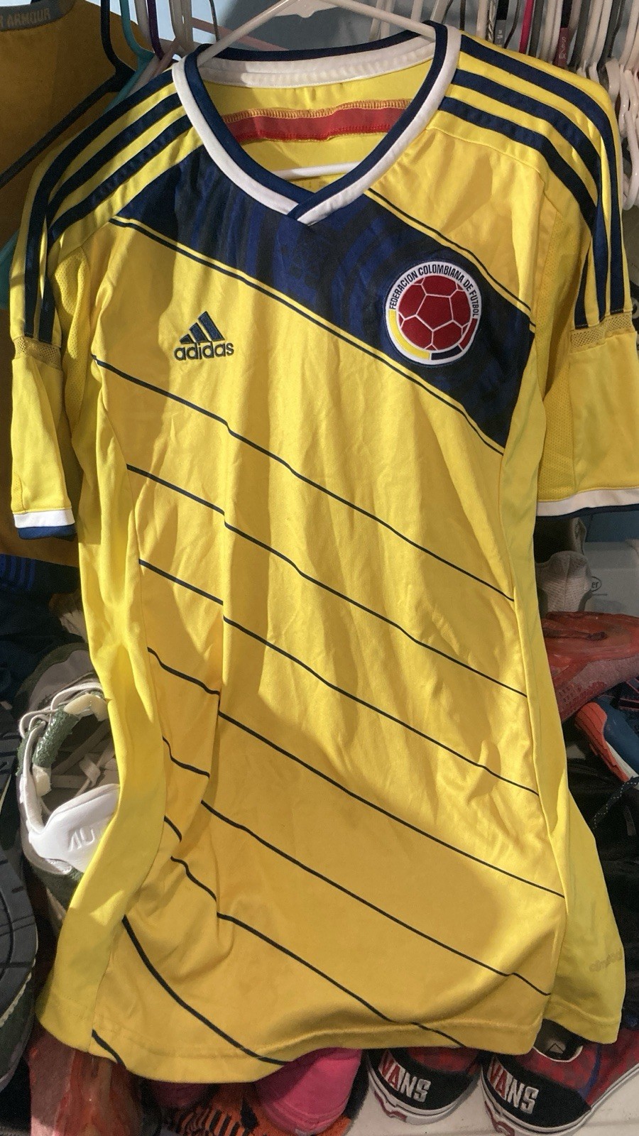 Columbia 2014 2015 Home World Cup Football Soccer Jersey Mens Medium Adidas gallery