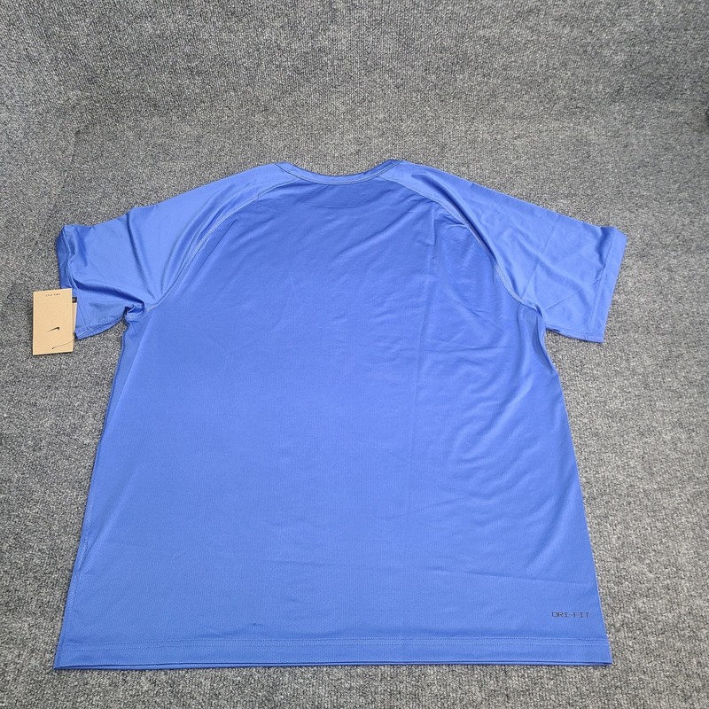 Nike Shirt Men Extra Large Blue Training Performance DriFit Fitness Ready Top XL gallery