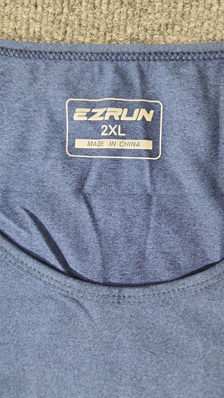 EZRUN Men's Quick Dry Athletic Tank Top Workout Running Gym Shirt Navy Blue 2XL gallery