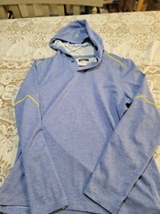 Hi-Tec Mens Hooded Athletic Shirt Light Blue Medium