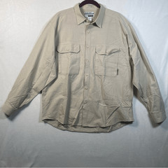 Exofficio Light Khaki Roll Tab Sleeve Buzz Off Shirt Size Large