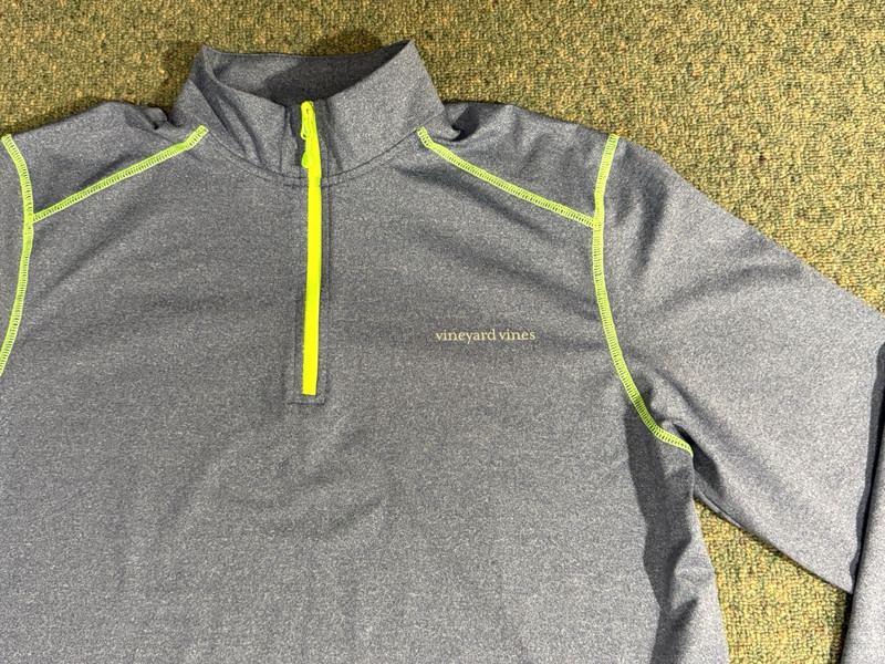 Vineyard Vines 1/4 Zip Pullover Men's Large Blue Heather Performance Lightweight gallery