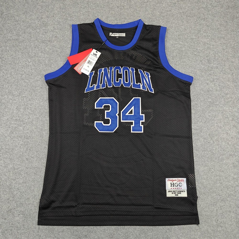 Headgear Classics Shuttlesworth Jersey Mens XL Black Lincoln 34 He Got Game