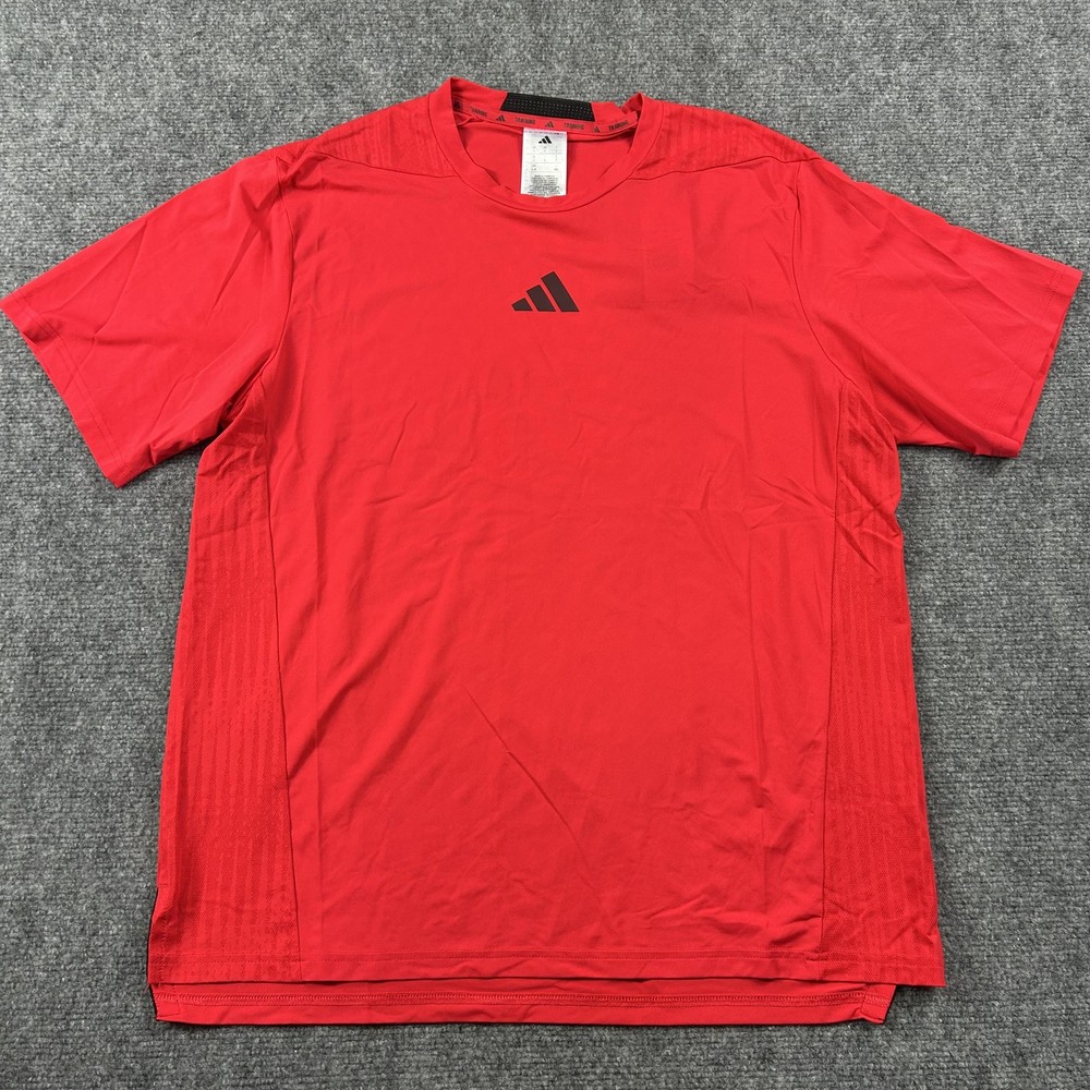 Adidas D4T INT Tee Shirt Mens Large Pure Ruby Red Climacool Training Top