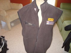 ADIDAS POWER BAR FLEECE VEST MENS M MEDIUM BLACK US OLYMPICS SYDNEY 2000