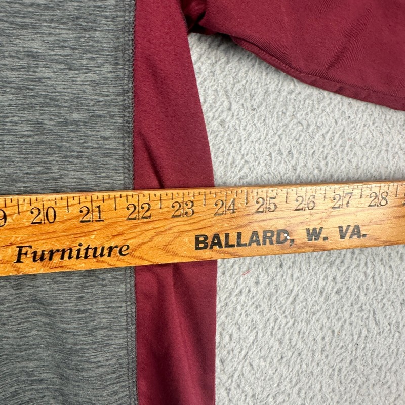 Virginia Tech Shirt Mens Medium Grey Red Quarter Zip Pullover Stretch Colosseum gallery