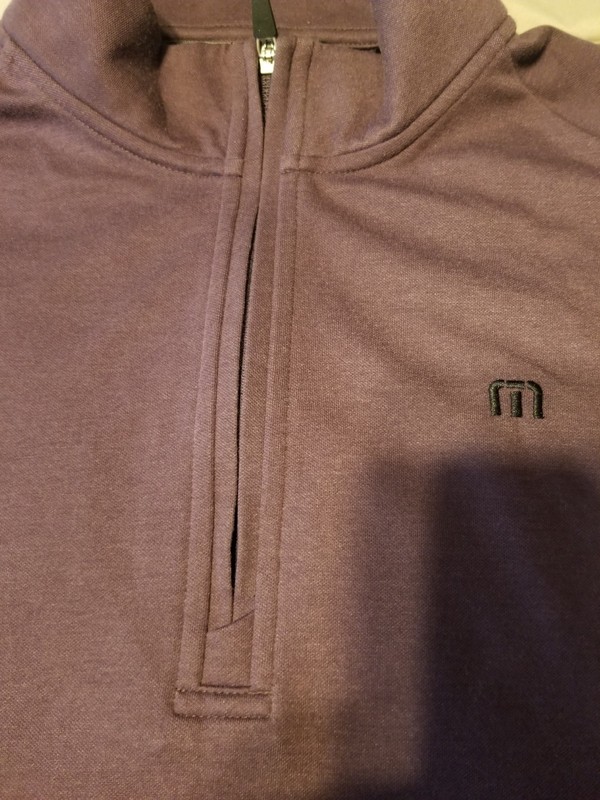Travis Mathew 1/4 Zip Pullover Mens Purple Long Sleeve Pockets M gallery