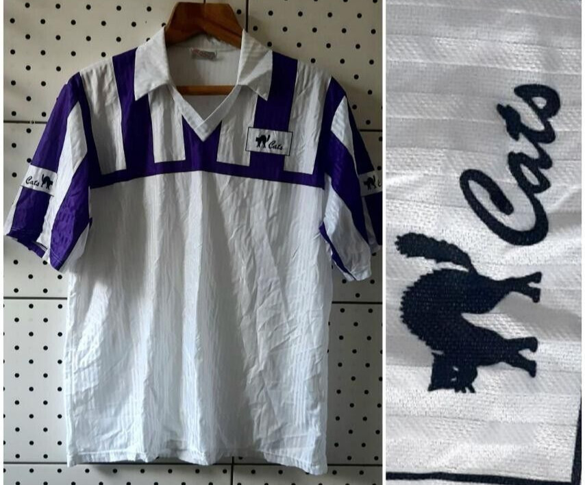 Vintage CATS -TERGAL Comforto Men Sports Knitted T-shirt with Cats. Size XL