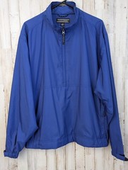 Cutter & Buck Windtec Golf Windbreaker Mens Large Blue Half Zip Pullover Jacket