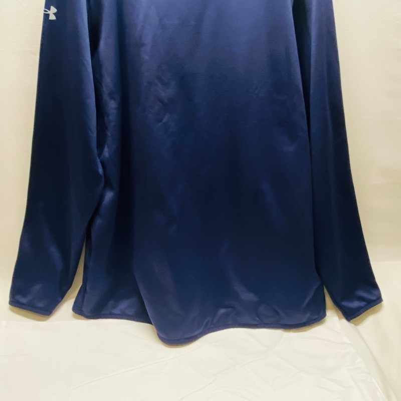 Under Armour 1/4 Zip Fleece Men's 3XL Navy Blue UA Loose Fit Activewear Top GUC gallery