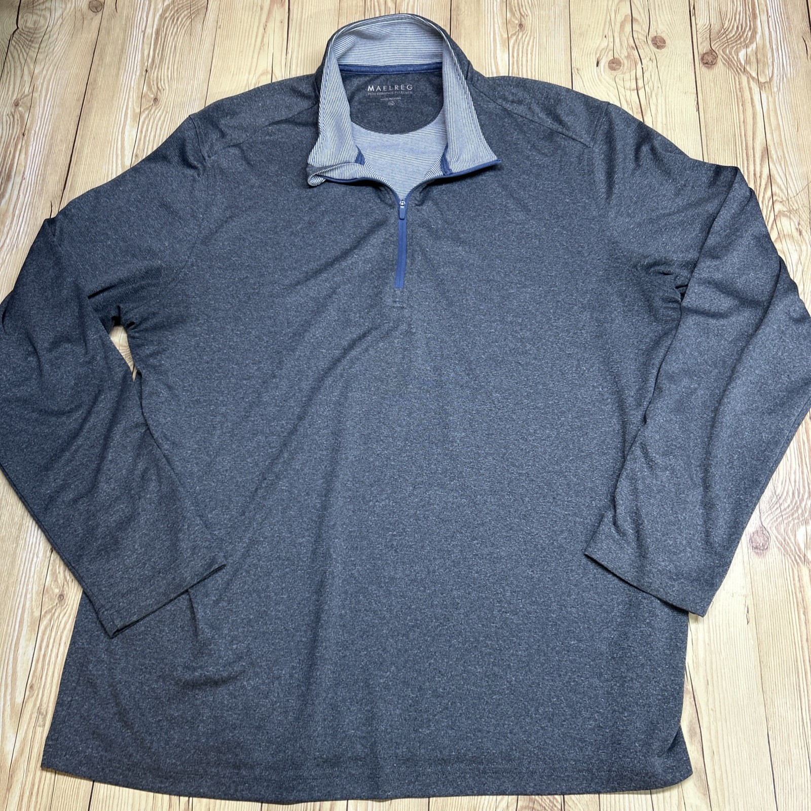 Maelreg Men’s Performance 1/4 Zip Pullover Gray 2XL Athletic gallery