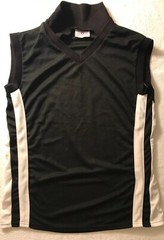 Teamwork Athletic Apparel Men’s Collared Sleeveless Jersey-Black/White L 28-40