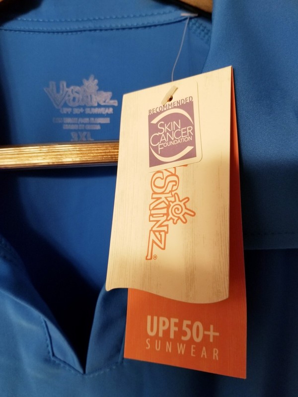 NWT UV Skinz Men's Size 3XL Certified UPF 50+ Sunwear Turquoise Nylon/Spandex gallery