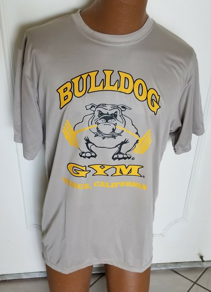 Bulldog Gym Muscle Workout Bodybuilding Sand / Vintage Gold T-Shirt NEW M L XL