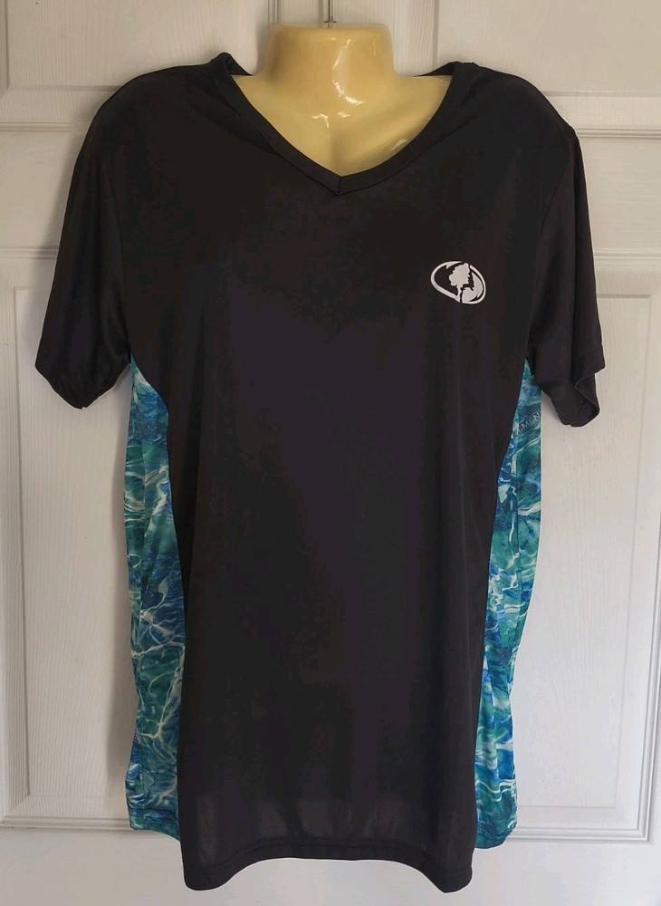 ​Men's Mossy Oak Fishing Elements Aqua S/S Performance Shirt - Size 1X
