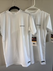 2 Wilson ProTec Performance Short Sleeve Tee Shirt Compression White XL Football
