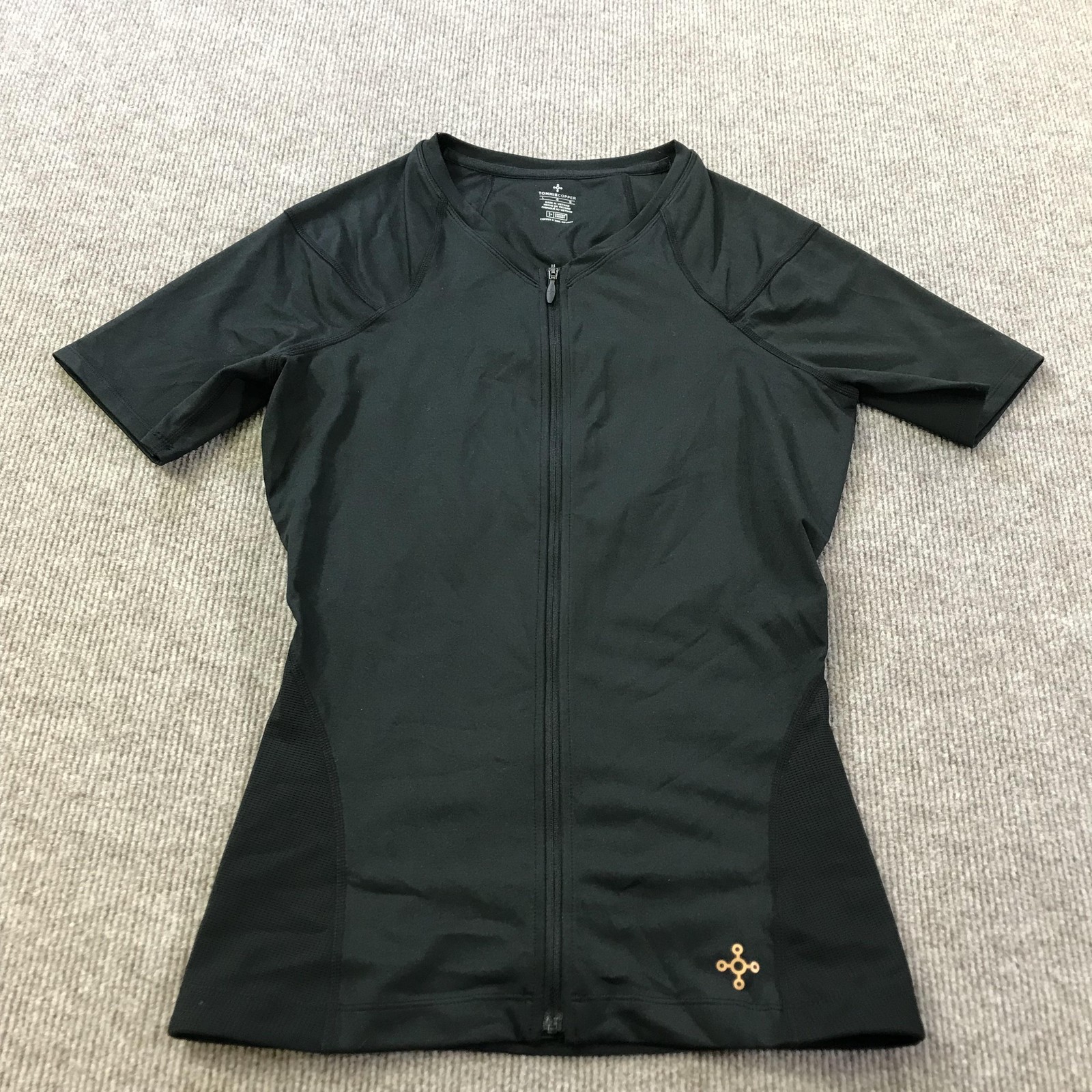 Tommie Copper Compression Shirt Mens Medium Large Black Zip Lower Back Support gallery