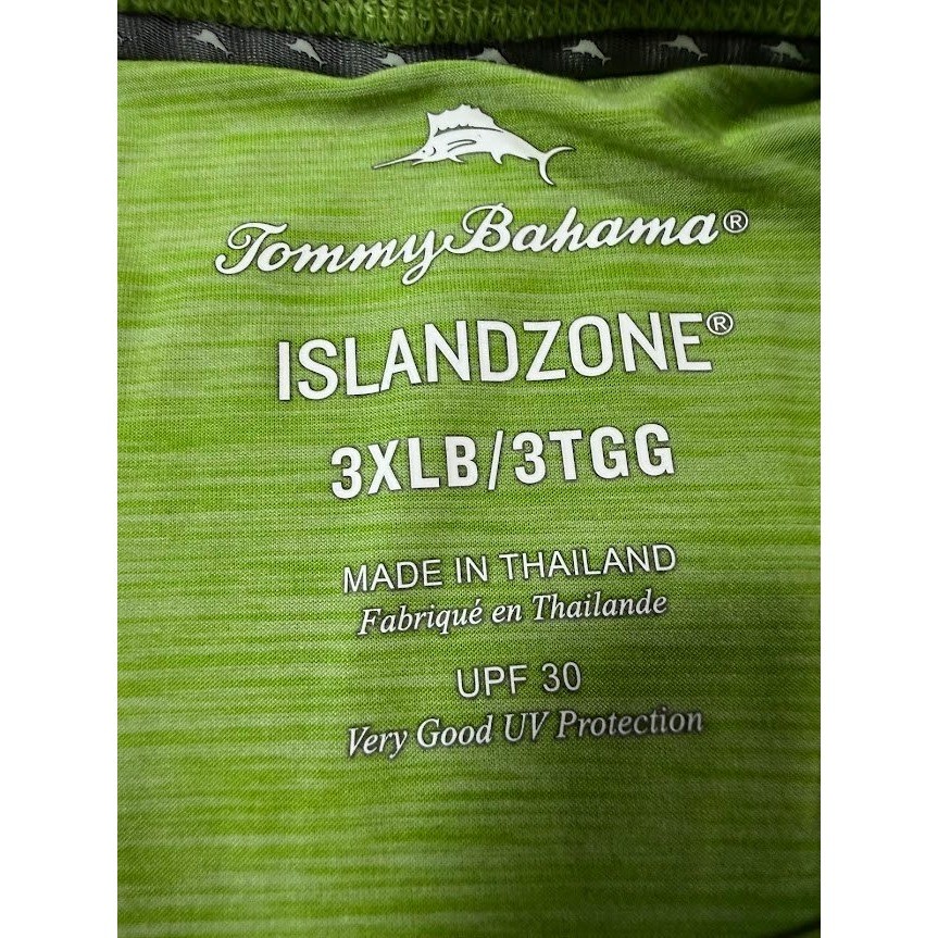 Tommy Bahama Island Zone Short Sleeve Shirt Lime Green Heathered Mens 3XLB Tee gallery