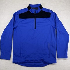 Slazenger Golf 1/4 Zip Performance Pullover Mesh Vented Blue Black Men’s Medium