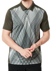 Oakley NEW Mens Cross Graphic Design Fashion Polo Shirt Dark Brush Medium $65