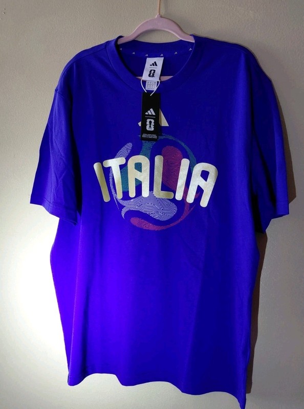 Adidas FIFA World Cup™ 26 Italy Blue Home Graphic Tee Men/Women XL NWT gallery