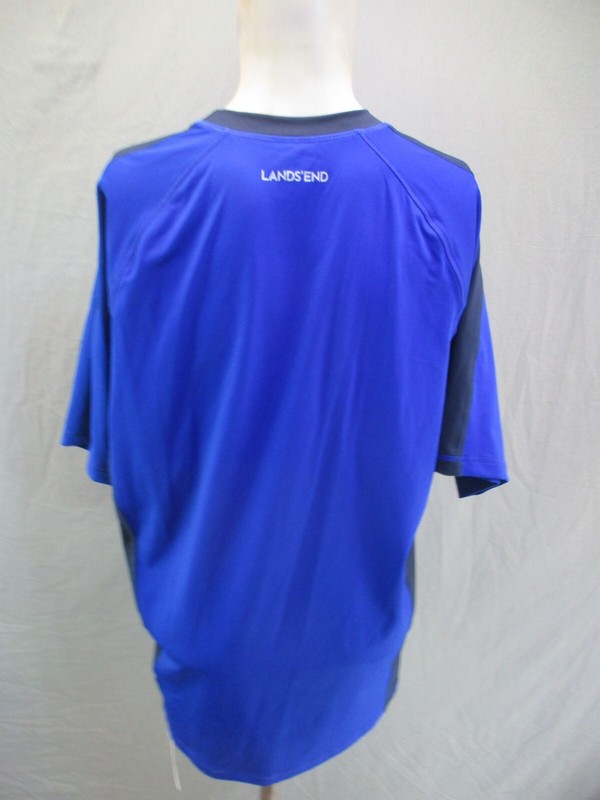 NWT LANDS' END Size L Men Multicolor Crew Neck Short Sleeve Athletic Top 251 gallery