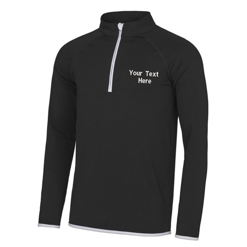Personalised Custom Embroidered Just Cool Awdis cool ½ zip Sweatshirt Sports gallery
