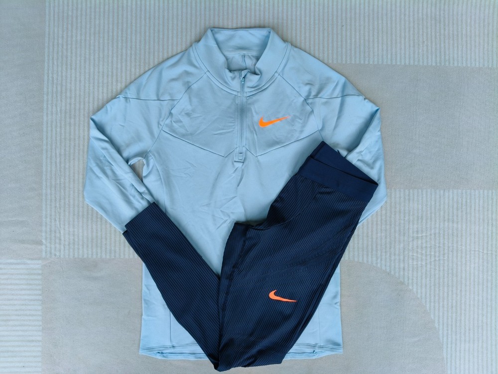 Nike 2026 Pro Elite Rosa Team Half Zip & Long Tights Size S Men's
