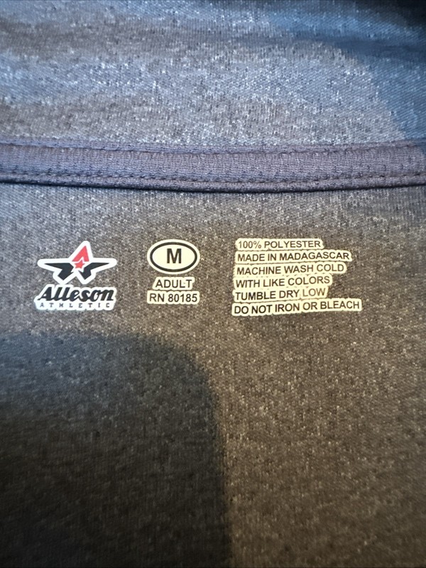 Warrior All American Gray Performance Quarter Zip Adult Medium EUC Alleson gallery
