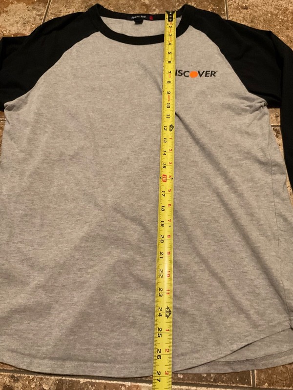 SPORT TEK BASEBALL RAGLAN 3/4 SLEEVE COLOR BLOCK ( MENS M ) GREY BLACK PREOWNED gallery