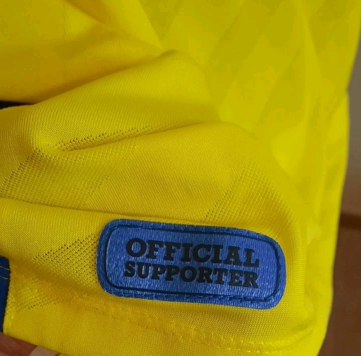 Sweden FIFA SOC Mens Yellow Blue Soccer Jersey Size XL gallery