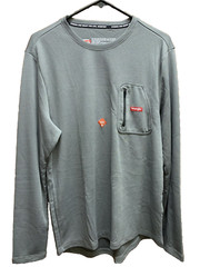 NEW Wrangler Workwear Performance Base Layer GRAY Men’s Long Sleeve Shirt SZ L