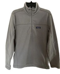 PATAGONIA Worn Wear Gray Fleece Pullover 1/2 Zip Men’s Size S