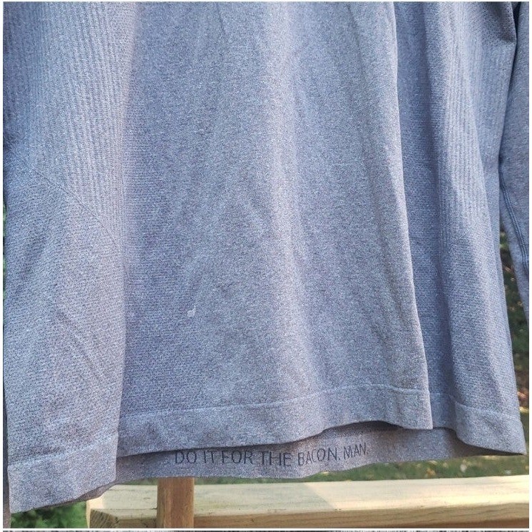 Lululemon Metal Vent Tech 1/2 Zip 2.0 Heathered Grey Orange Pullover Mens L gallery