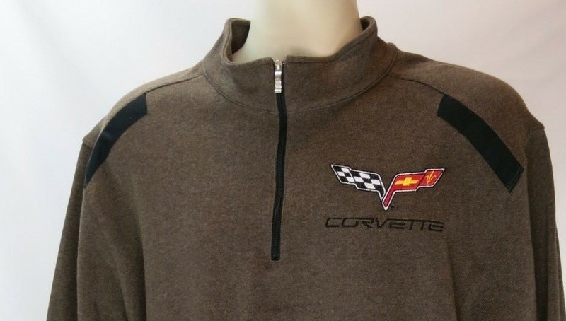 Men's Nike Golf Corvette Pullover Size L Brown 1/4 Zip Long Sleeve Dri-Fit NWOT gallery
