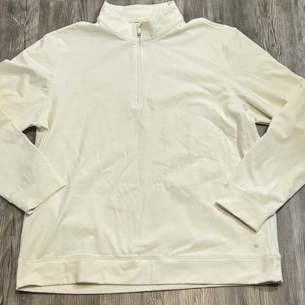 MAELREG Men's Off-White Performance Quarter-Zip Pullover gallery
