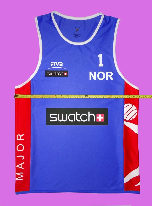 Beach Volleyball Jersey MOL / SORUM Norway Blue/Red Size S, M, L, XL, 2XL New gallery