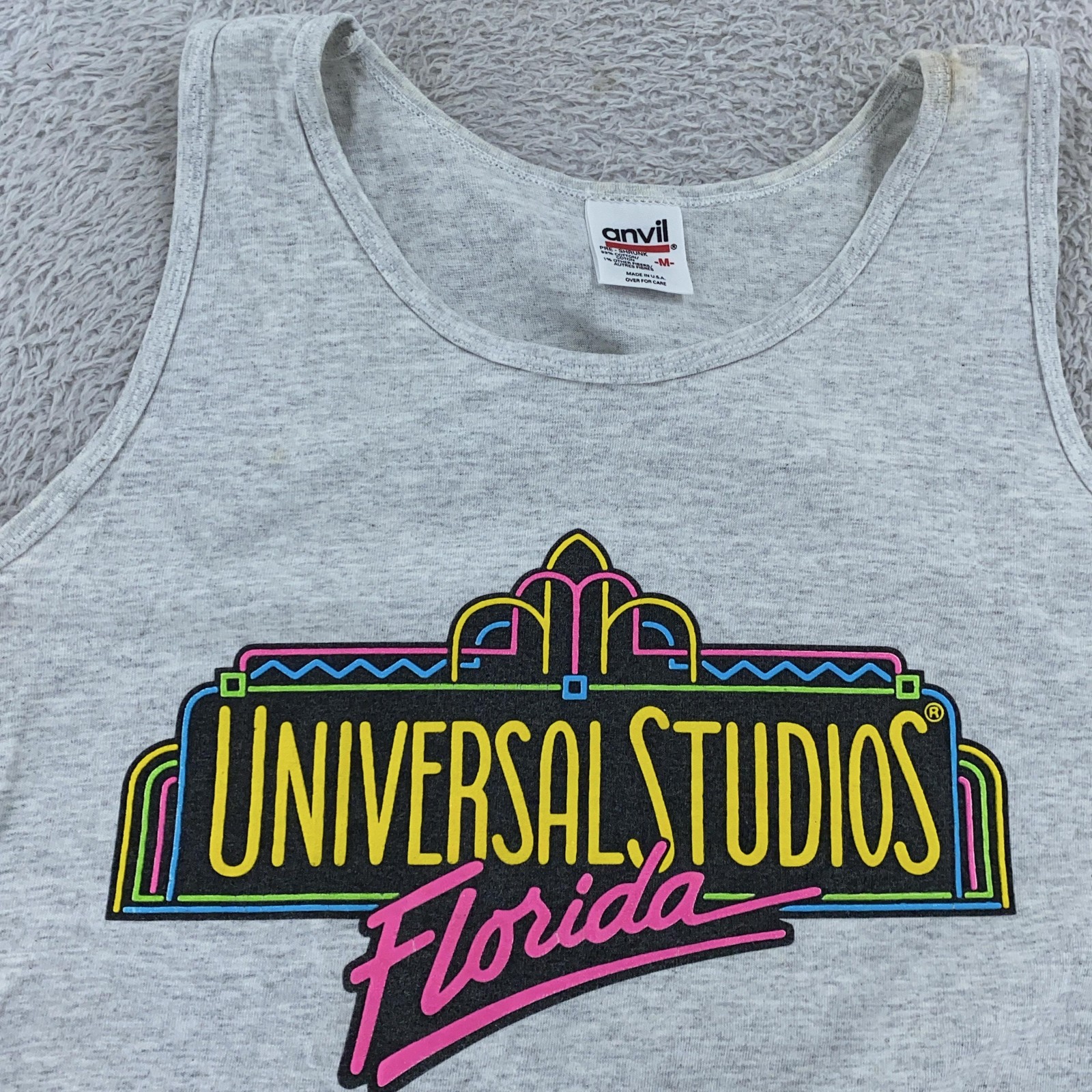 Vintage Universal Studios Florida Tank Top Shirt Mens BOXY Small 90s Tee gallery