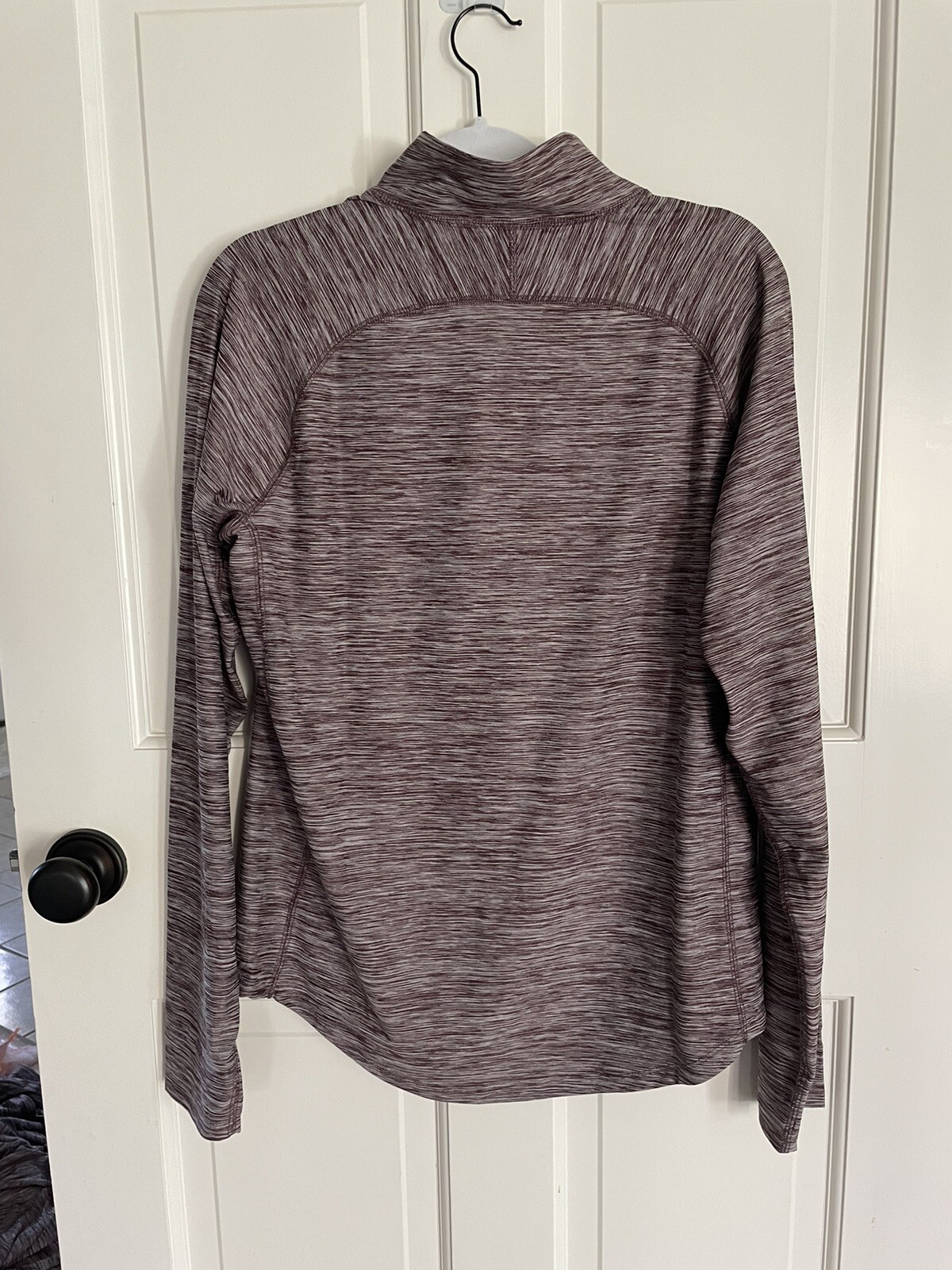All In Motion Mens 1/4 Zip Pullover, Space Dyed Burgundy Berry, Size Medium gallery