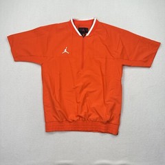 Nike Air Jordan Men’s 1/4 Zip Coaches Pullover Top Size Small Orange CV5858 SS