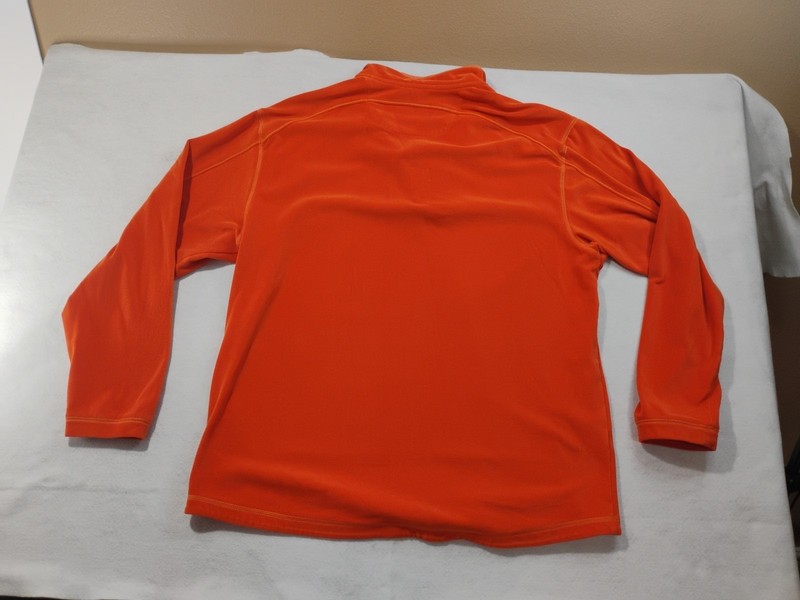 Tommy Bahama Paradise Tech 1/4 Zip Pullover Mens Fleece Sweater Orange Velour XL gallery