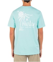 Hurley Mens Tropic Nights Graphic T-Shirt, mint, M