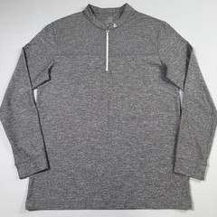 Swannies Golf 1/4 Zip Pullover Mens L Gray Performance Logo Stretch Lightweight