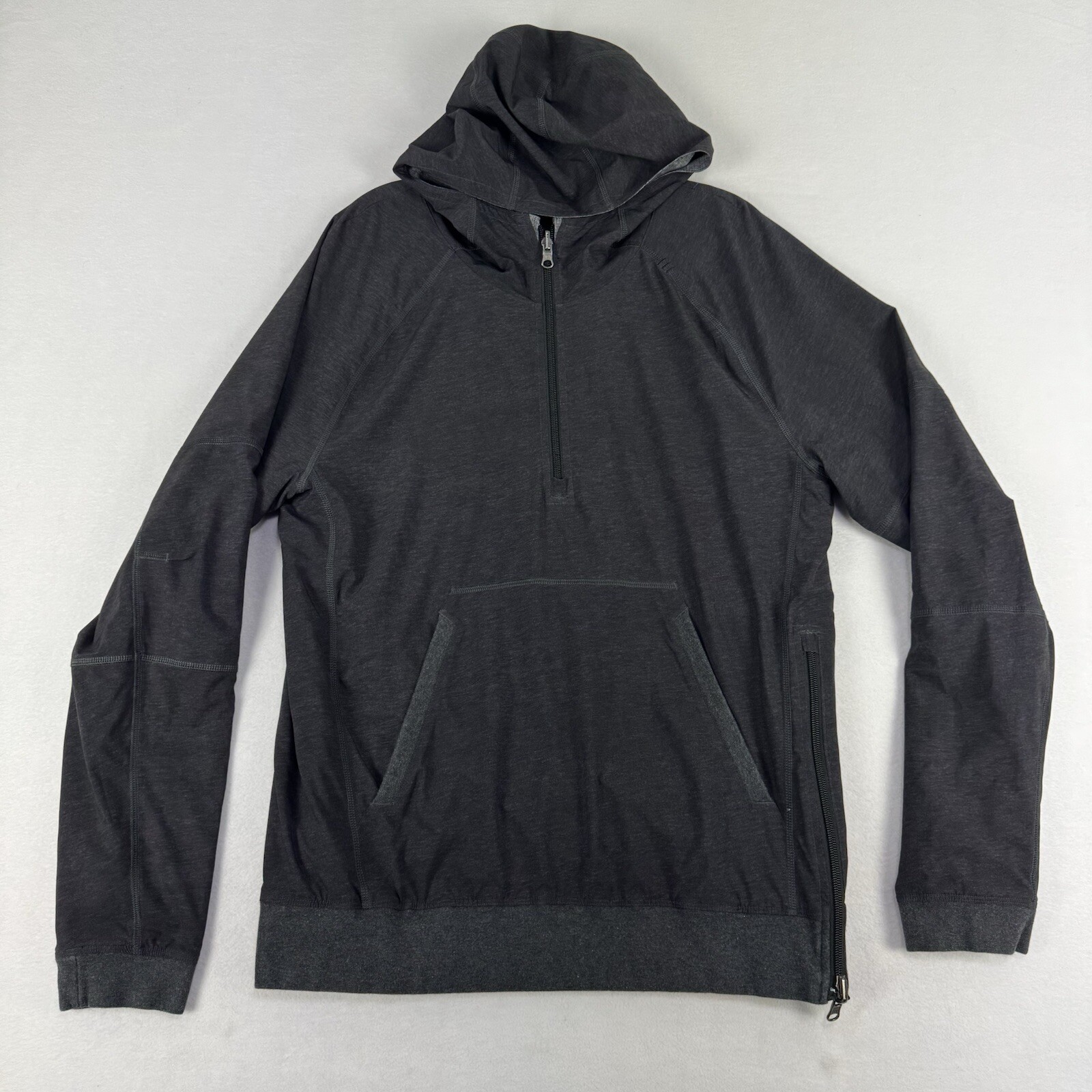 Lululemon Half Zip Hoody Jacket Mens Medium Black Reversible Performance Stretch gallery