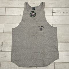 Vintage Frogmen SEALs Tank Top Mens Large Gray Made in USA UDC Navy MV Sport NEW