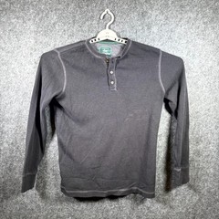 G.H. Bass Thermal T-Shirt Men S Gray Waffle Knitted Performance Athletic Running