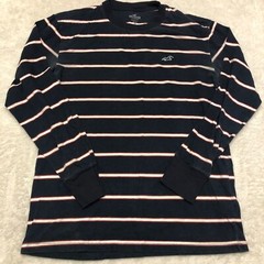 Hollister Shirt Adult Medium Navy Red White Striped Long Sleeve Seagull Men’s