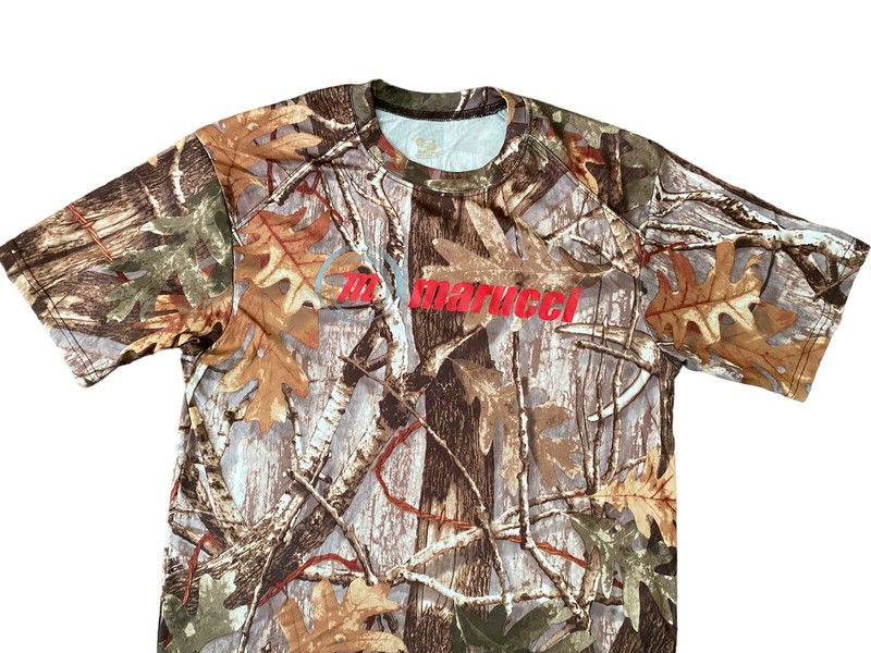 Marucci Camouflage Baseball Shirt Brown Red Logo Short Sleeve Hunting Outdoor gallery