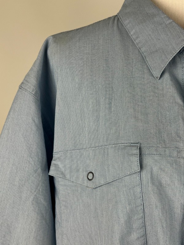 WRANGLER Outdoor S/S Vented Snap Front Performance Shirt w/Pockets - 3XL, Blue gallery