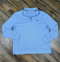 Black Clover Pullover Men’s M 1/4 Zip Golf Lightweight Live Lucky BC Light Blue